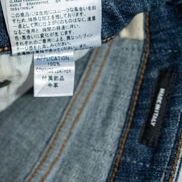 R13 Jenny Mid Rise Skinny Jeans Dark Vintage Blue Size 24 Italy - Picture 9 of 11